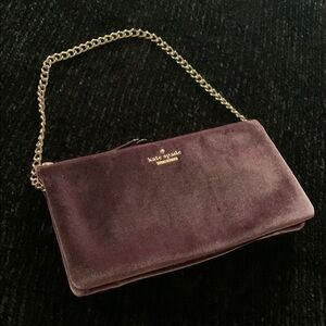 Kate Spade Purple Velvet Clutch